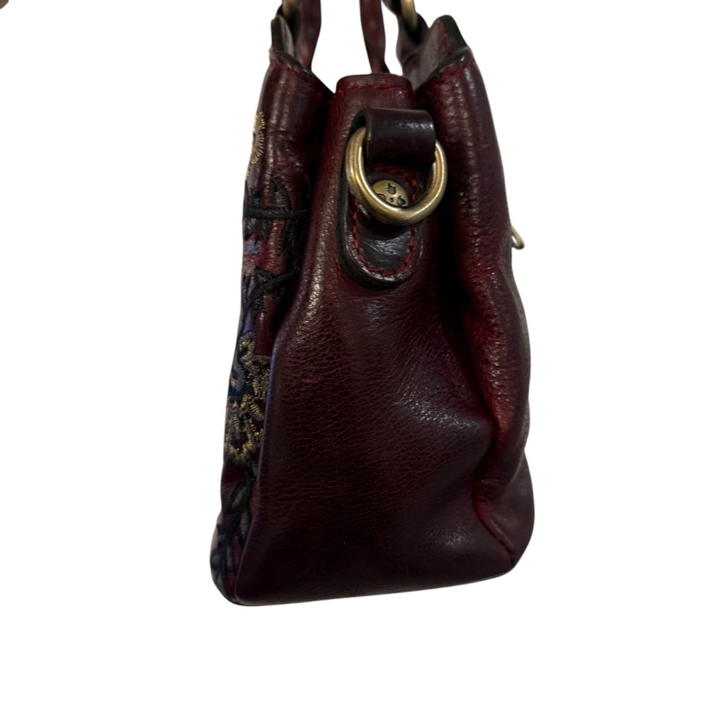 RARE PATRICIA NASH Floral Embroidered Leather Handbag - Picture 5 of 14
